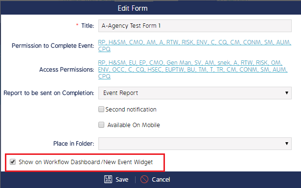 Enable Forms to Perform from User Dashboard - Mitratech Success Center