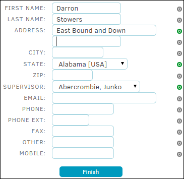 Edit Main Contact Information