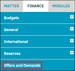 Finance: Offers and Demands