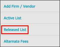 Firms & Vendors Released List Link