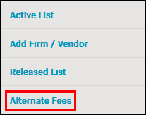 Alternate Fees Link
