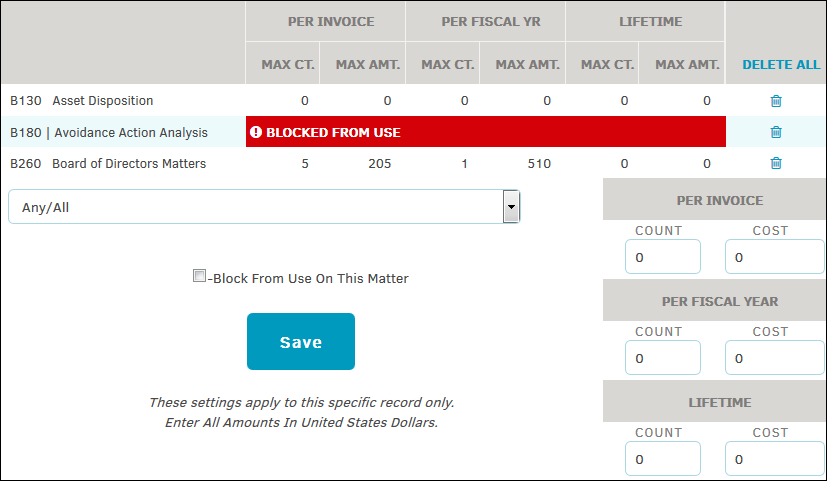 Edit Alternate Fees