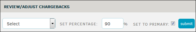 Select Division and Percentage