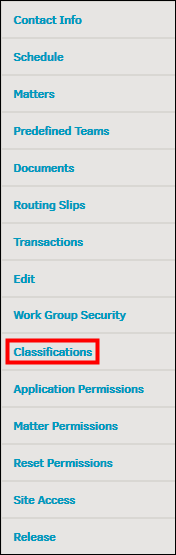 Classifications Link