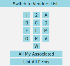 Switch to Vendors List