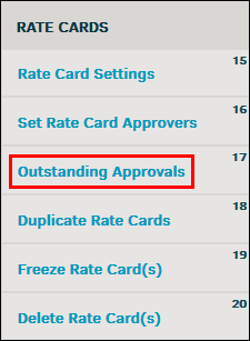 Outstanding Approvals Link