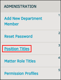 Position Titles