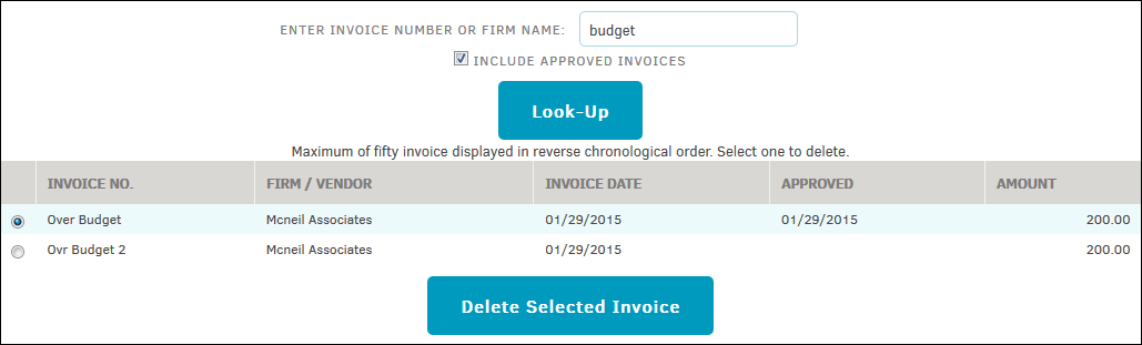 Delete an Invoice