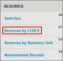 Reserves by LEDES Link