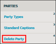 Delete Party Link