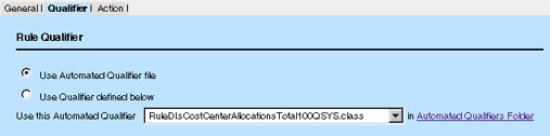 To set an automated qualifier