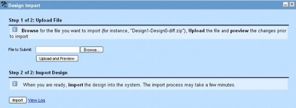 Working with the Design Import Tool