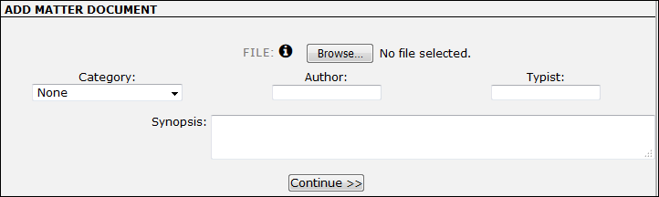 Add Matter-Related Documents