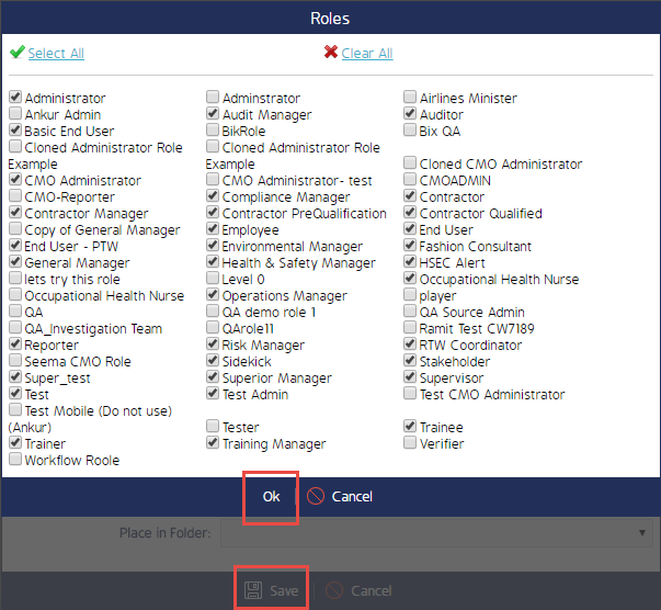 CMO - Admin - Forms - How To Assign Access Permissions By Role For A Form - Choose Role And Save.png