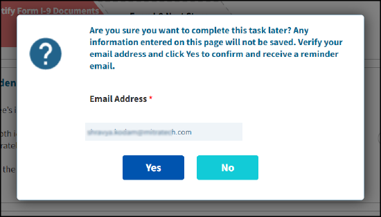 EDU Skip For Now confirmation window