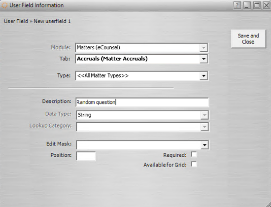 The User Field UI