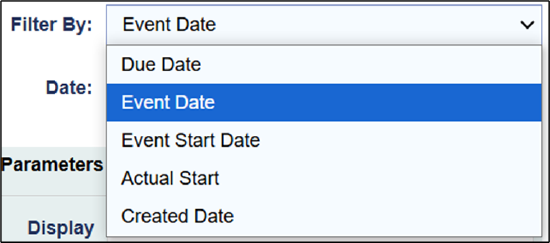 New “Filter By” Filter Option in Event Register
