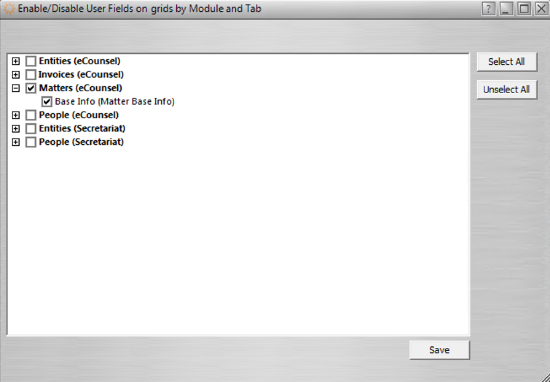 The enable/disable userfields UI