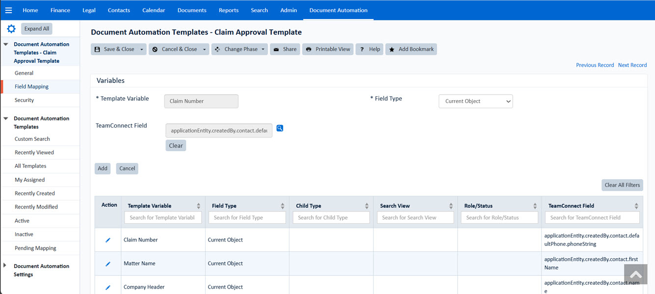 LM - mapped variables.