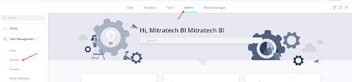 Sisense Admin Groups page