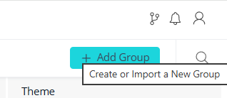 Add Group button in Sisense Admin